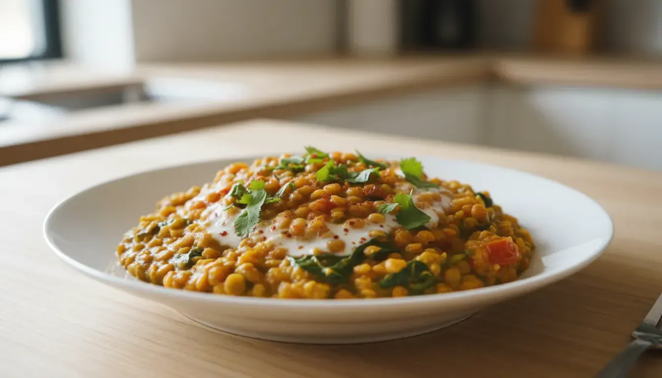 Indian Spinach Red Lentil Dal