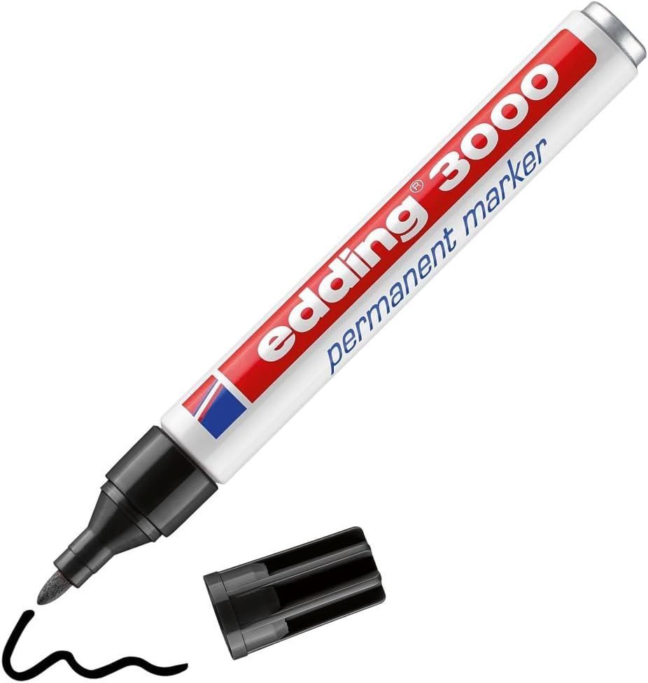 edding 3000 Permanent Markers - Black - 1 Pen - 1.5–3