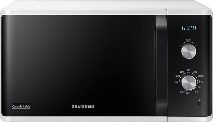 Samsung MG23K3614AW Four à micro-ondes Grill, 23L, 800W+1100W, Blanc