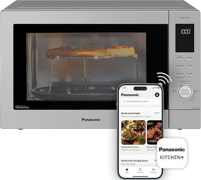 Panasonic NN-CV87QS HomeChef 4-in-1, 1.2 cu ft, 1000W Inverter+Convection, Stainless