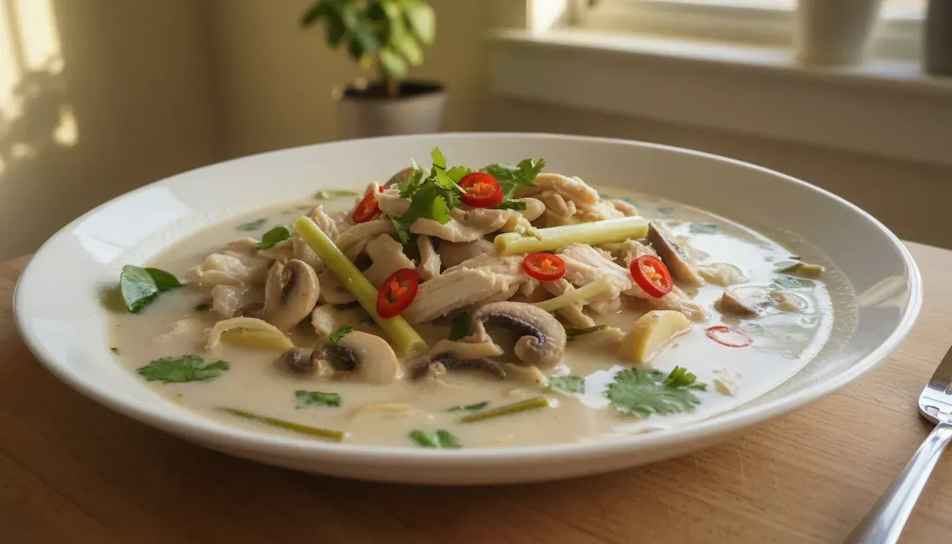 Тайский кокосовый куриный суп