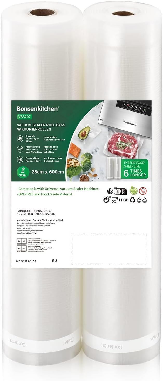 Bonsenkitchen Vacuum Rolls for Vacuum Sealer