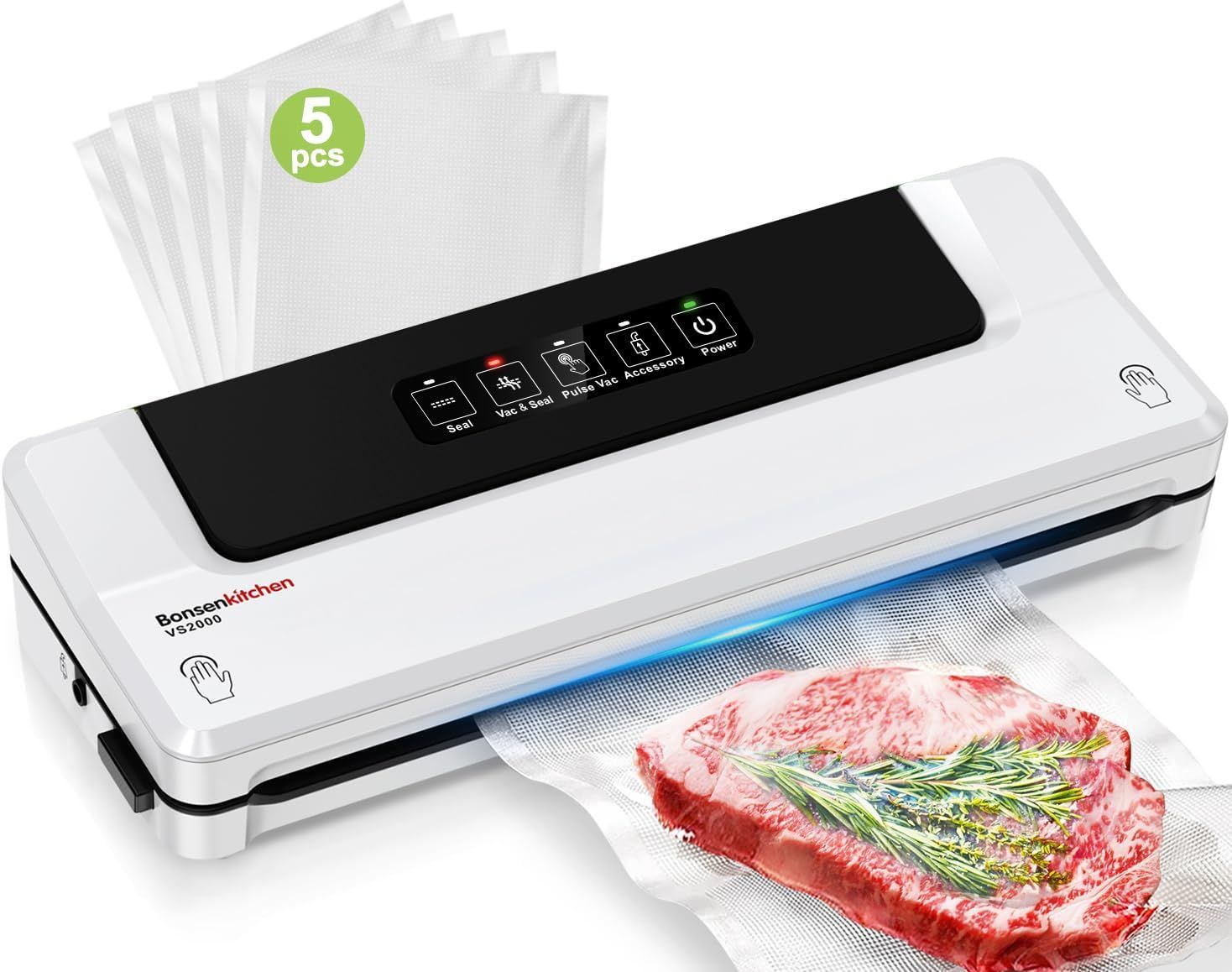 Bonsenkitchen 4 in 1 Vacuum Sealer for